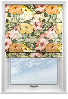 Amelia Faux Silk, Honeydew - Motorised Roman Blind